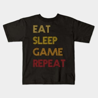 Eat, sleep, Game and repeat Kids T-Shirt